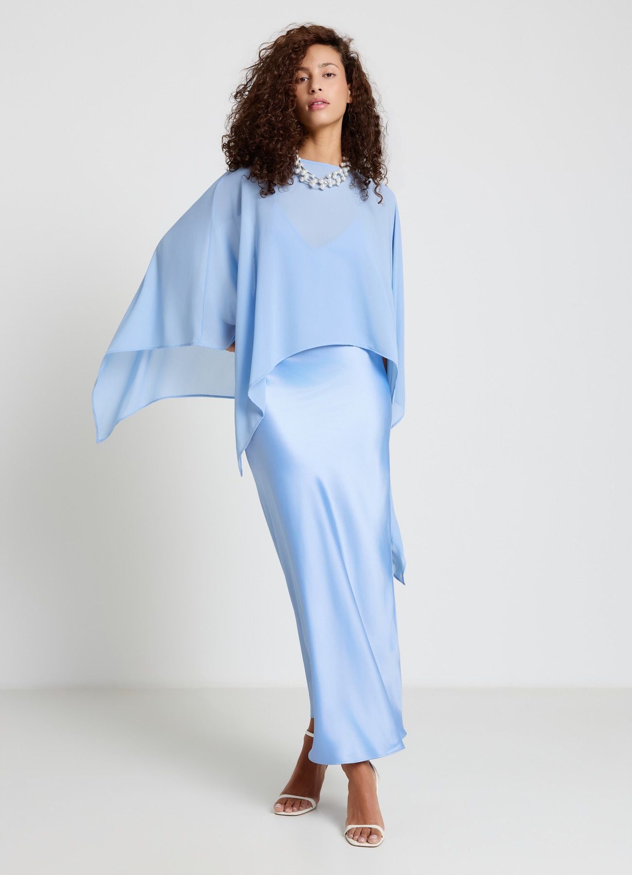 Long dress with kimono cape  Calliope