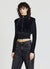 Crop-Pullover aus Kunstfell
