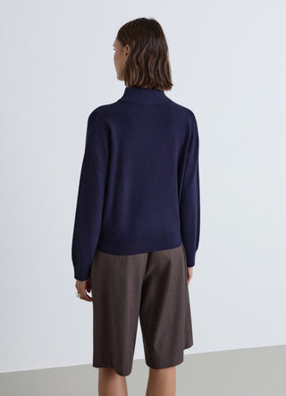 Pullover mit einfarbigem Perkins-Kragen