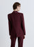 Giacca doppiopetto simil satin con revers in raso