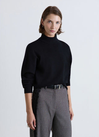 Pullover mit einfarbigem Perkins-Kragen