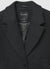 Long coat with single-button closure