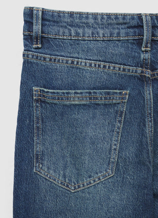 Jeans flare a tinta unita