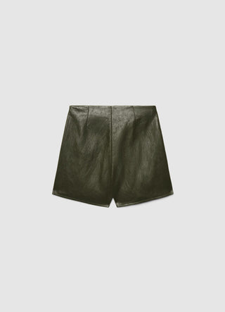Pantalone-suknja u jednobojnom kožnom efektu