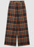 Straight check trousers