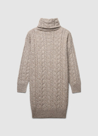 Rollkragenpullover mit Zopfmuster