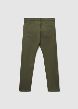 5-pocket trousers in plain drill fabric
