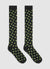Long socks with four-leaf clover pattern