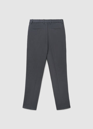 Pantalon droit long avec taille élastiquée