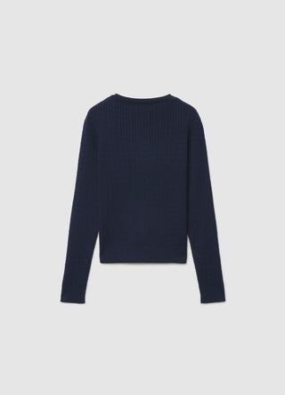Cardigan a trecce con bottoni