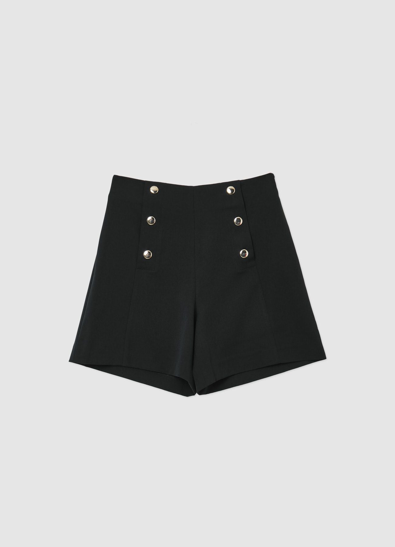 Gold button-down shorts – Calliope