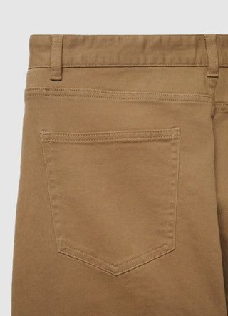 Pantaloni 5 tasche in drill a tinta unita