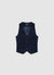 Gilet gessato con bottoni