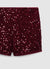 High-waisted shorts with sequins