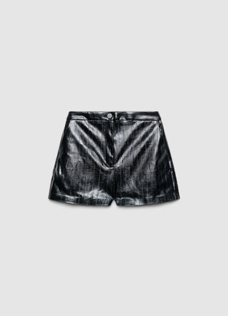 Shorts effet cuir uni
