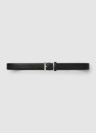 Solid colour mid-rise belt with buckle