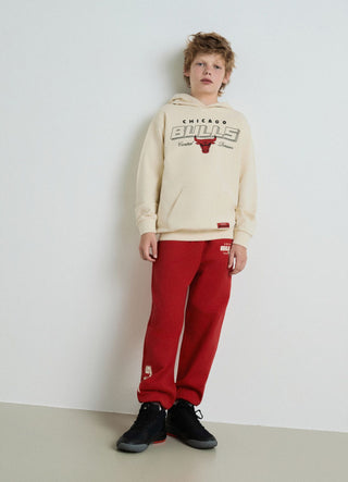 Jogger trousers with Chicago Bulls print