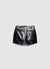 Shorts effet cuir uni