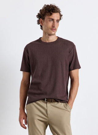 Solid colour ribbed T-shirt