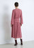 Vestito lungo con arricci e rouches