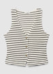 Top in maglia a righe con bottoni - M