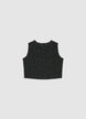 Top sangallo con ricamo floreale - S