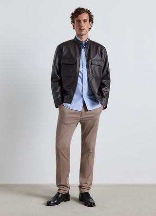 Camicia a righe con colletto classico