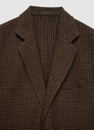 Veste à carreaux à simple boutonnage