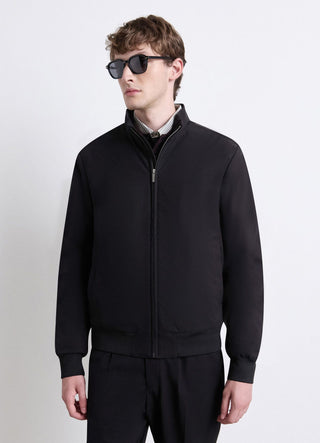 Bomber con zip e collo alto