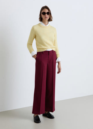 Pantaloni palazzo con vita elasticizzata