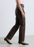 Straight Fit Hose aus geflochtenem Kunstleder