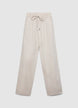Linen blend jogger trousers - S