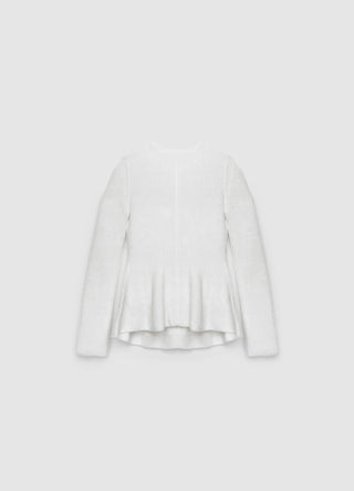 Cardigan peplo con bottoni