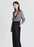 Camicia crop simil satin