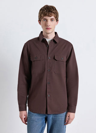 Plain-colour worker shirt with pockets