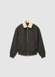 Giubbotto con colletto sherpa e zip - M