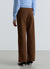 Pantaloni wide leg effetto scamosciato