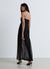 Langes Bandeau-Kleid mit transparentem Rockteil