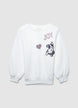 Sweat-shirt à col rond avec patch et inscription - 8-9