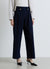 Plain-colour palazzo trousers with pleats