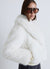 Crop jacket with plush effect and notched collar