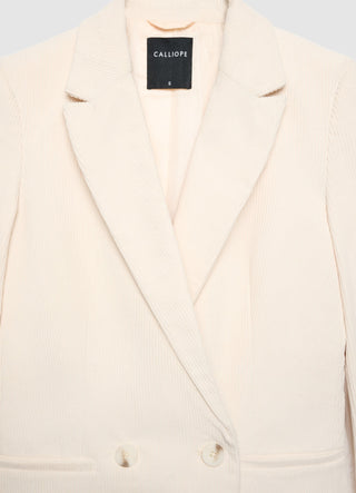 Zweireihige Samtcord-Jacke