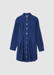 Denimkleid mit Abnähern und Knöpfen - 3XL