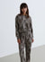 Pyjama set with leopard print top and trousers