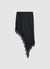 Asymmetrischer Rock aus Satin-Imitat mit Spitzendetails