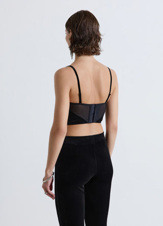Bustier aus samt mit schimmerndem Effekt