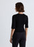 T-shirt a coste con bordi ondulati