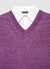 Maglia con inserto camicia e scollo a V