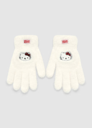 Gloves with Hello Kitty print