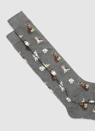 Long socks with dog print